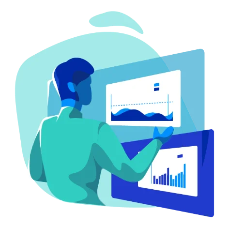 Business growth and analytics illustration