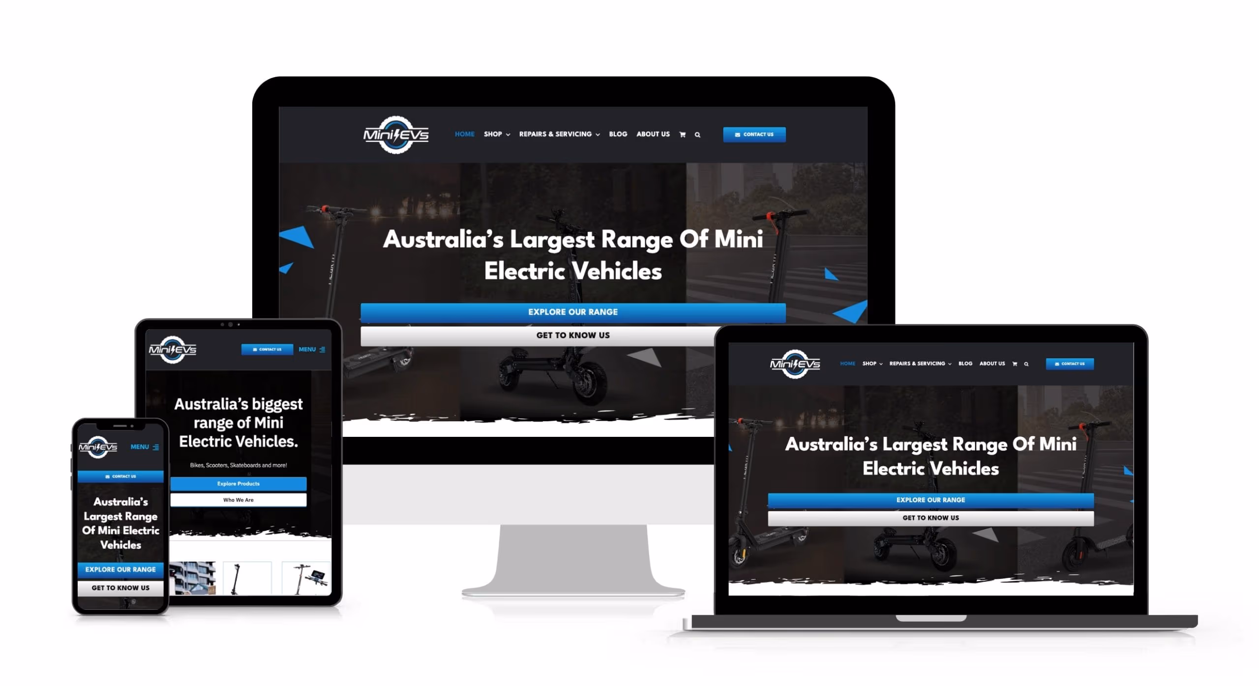 MiniEVs website